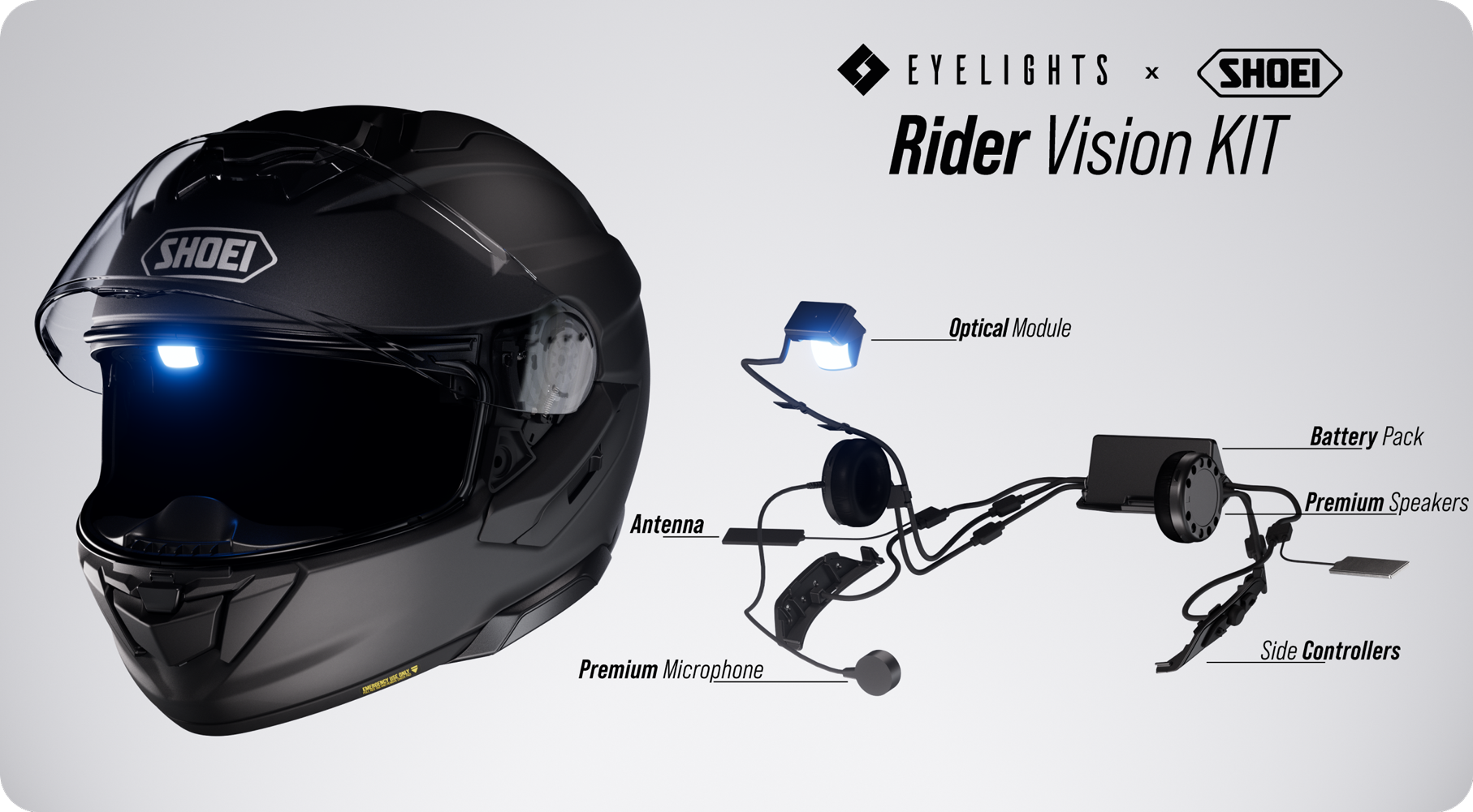 shoei gt-air revive helmet and glasses GT-Air 3 Smart Helmet